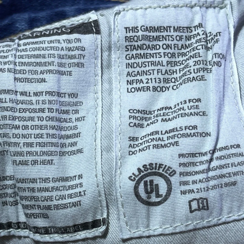 Carhartt Men's 40x30 Flame Resistant FR Work Pant Relaxed Fit Tenorio Tomas Blue